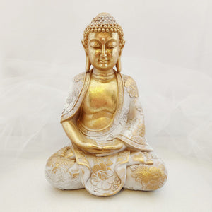 Gold & Ivory Meditating Buddha