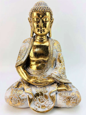 Gold & Ivory Meditating Buddha