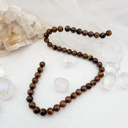 Gold Tiger's Eye Bead Strand (approx. 46-48 x 8mm beads)