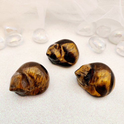 Gold Tiger's Eye Cat (assorted. approx. 2.5x3.8x3.5cm)