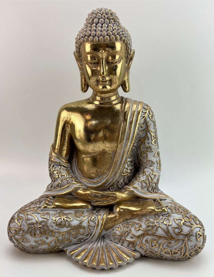 Gold & White Buddha (approx. 31x26cm)