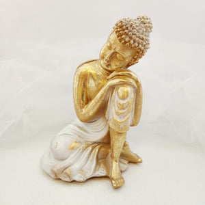 Gold & White Resting Buddha