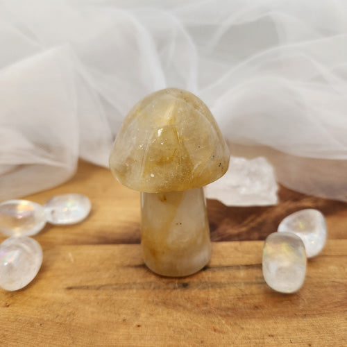 Golden Quartz Mushroom (approx. 6.9x4.4cm)