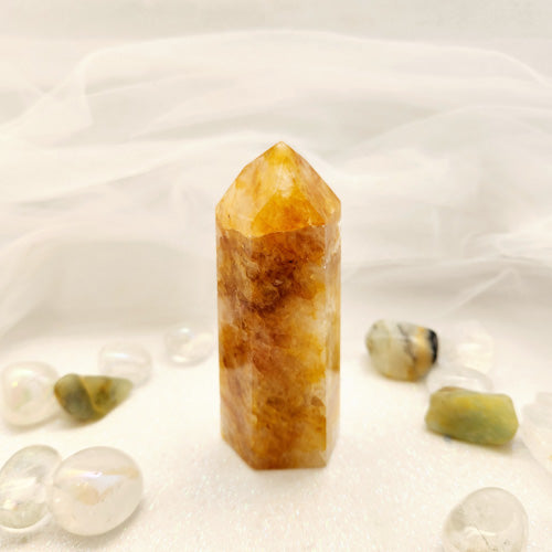 Golden Quartz Polished Point (approx. 9.6x4cm)