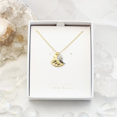 Grace Angels Are Near Pendant (gold & silver plated)