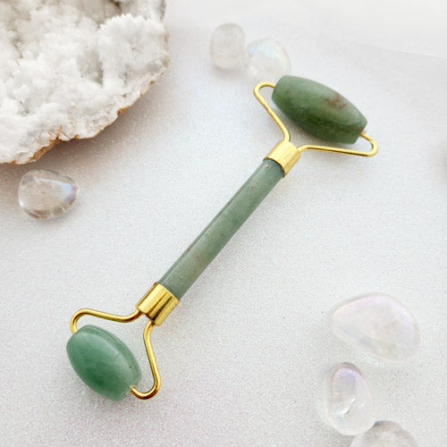 Green Aventurine Massage Roller (assorted. approx. 14.5x5.5cm)