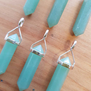 Green Aventurine Pendant | Double Terminated | Comfort & Renewal | Assorted