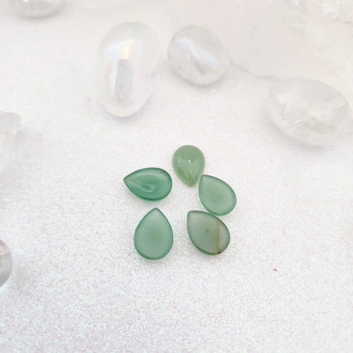 Green Aventurine Tear Drop Cabochon (approx. 1.5x1cm)