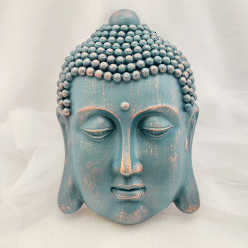Green Buddha Head Plaque (26.5x17.5cm)