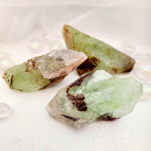 Green Calcite Rough Rock (assorted. 9.3-10.4x5.1-6cm)