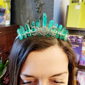 Green Electroplated Quartz Tiara