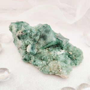 Green Fluorite Natural Cluster