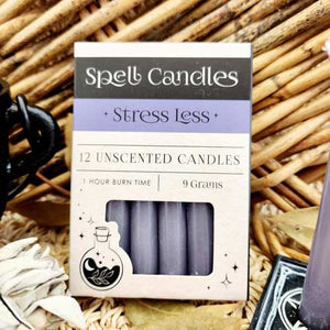 Grey Stress Less Spell Candles