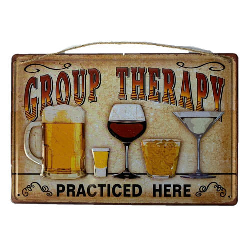 Group Therapy Metal Sign