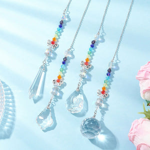 Hanging Prism w. Butterfly Charm (assorted prisms)