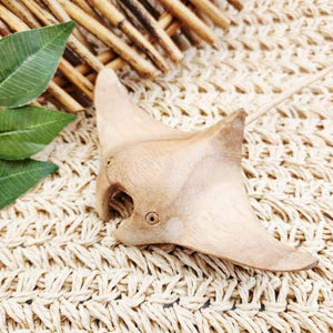 Hand Carved Wooden Manta Ray