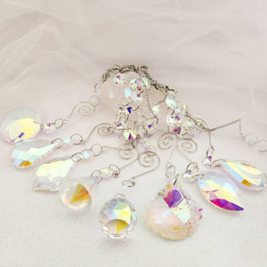 Hanging Iridescent Glass Prism