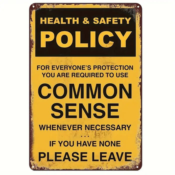 Health & Safety Policy Metal Sign