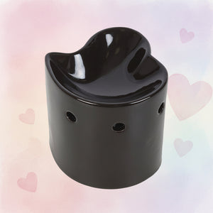 Heart Oil Burner | Ceramic | Black