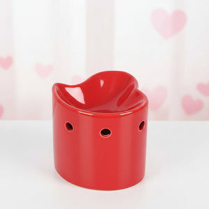 Heart Oil Burner | Ceramic | Red
