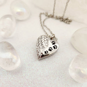 Heart Pet Keepsake Memorial Pendant w. Chain