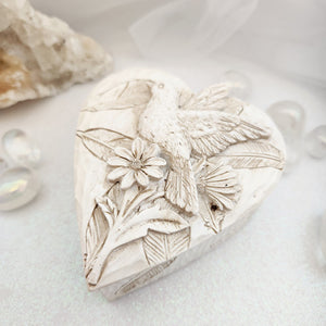 Heart Shaped Trinket Box with Dove