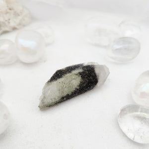 Hedenbergite Included Quartz Crystal Point | Emotional Healing | Inner Mongolia | 18g 1
