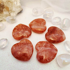 Hematoid Quartz aka Fire Quartz Heart