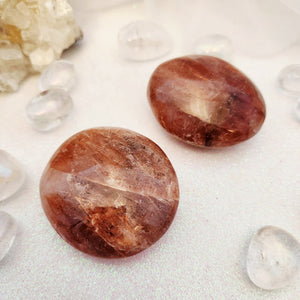 Hematoid Quartz aka Fire Quartz Palm Stone