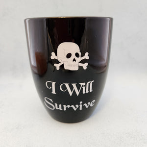 I Will Survive | Gothic Planter | Ceramic | Black