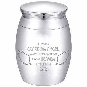 Dad Memorial Keepsake Urn | Guardian Angel | Mini Urn for Ashes