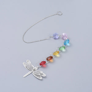 Dragonfly Crystal Prism Suncatcher | Window Hanging