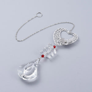 Butterfly Heart Crystal Prism Suncatcher | Window Hanging