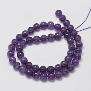 Amethyst Crystal Bead Strand Calm & Clarity 8mm