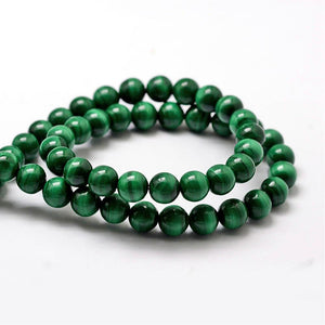 Malachite Crystal Bead Strand | Transformation & Protection | 8mm