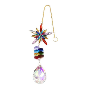 Starburst Crystal Suncatcher | Colourful Window Hanging