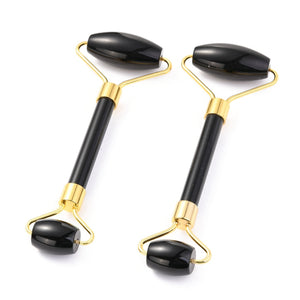 Black Obsidian Crystal Face Roller | Grounding & Protection | Assorted
