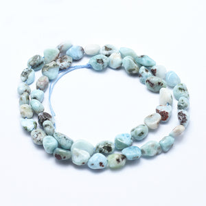 Larimar Crystal Bead Strand | Calm & Communication | Nugget