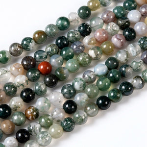 Indian Agate Crystal Bead Strand | Confidence & Focus | 8mm | Assorted