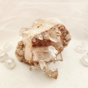 Indian Hematite Included Quartz Cluster