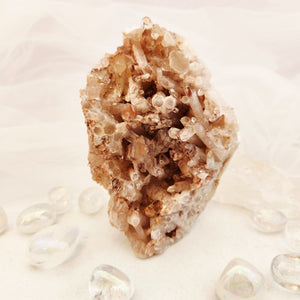 Indian Hematite Included Quartz Standing Cluster