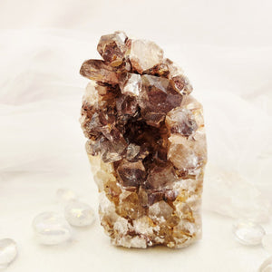 Indian Hematite Included Quartz Standing Cluster
