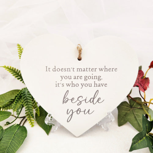 Inspirational Heart Sign (assorted. approx. 13x14cm)