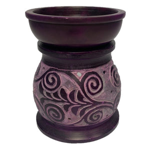 Koru Soapstone Oil Burner | Purple