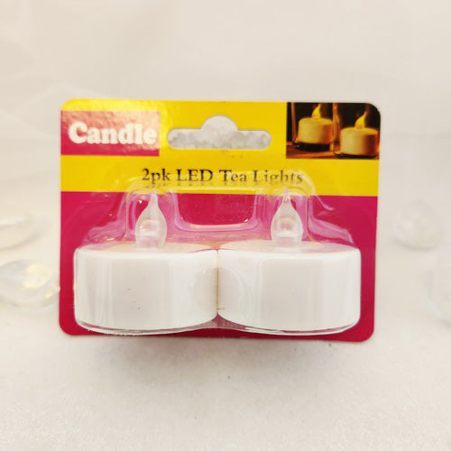 LED Tea Light Candles (pack of 2. batteries included)