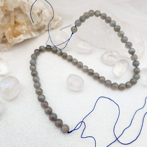 Labradorite Bead Strand (approx. 46-48 round beads. 8mm)