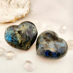 Labradorite Heart