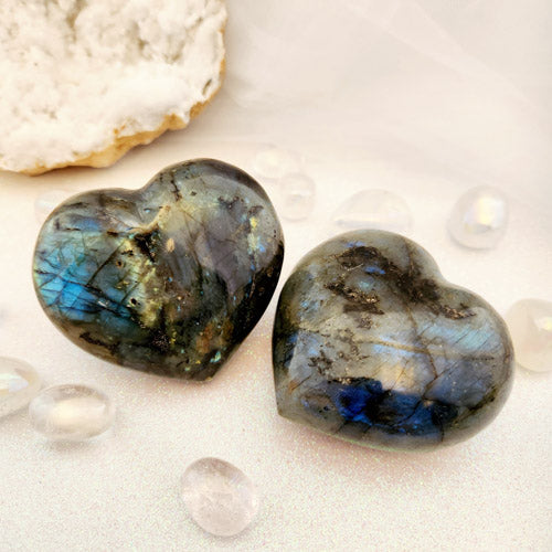 Labradorite Heart (assorted. approx 6.8-7.1x7.5-7.6cm)