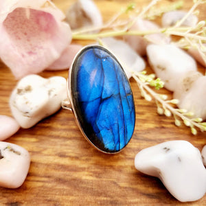 Labradorite Oval Ring