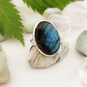 Labradorite Oval Ring
